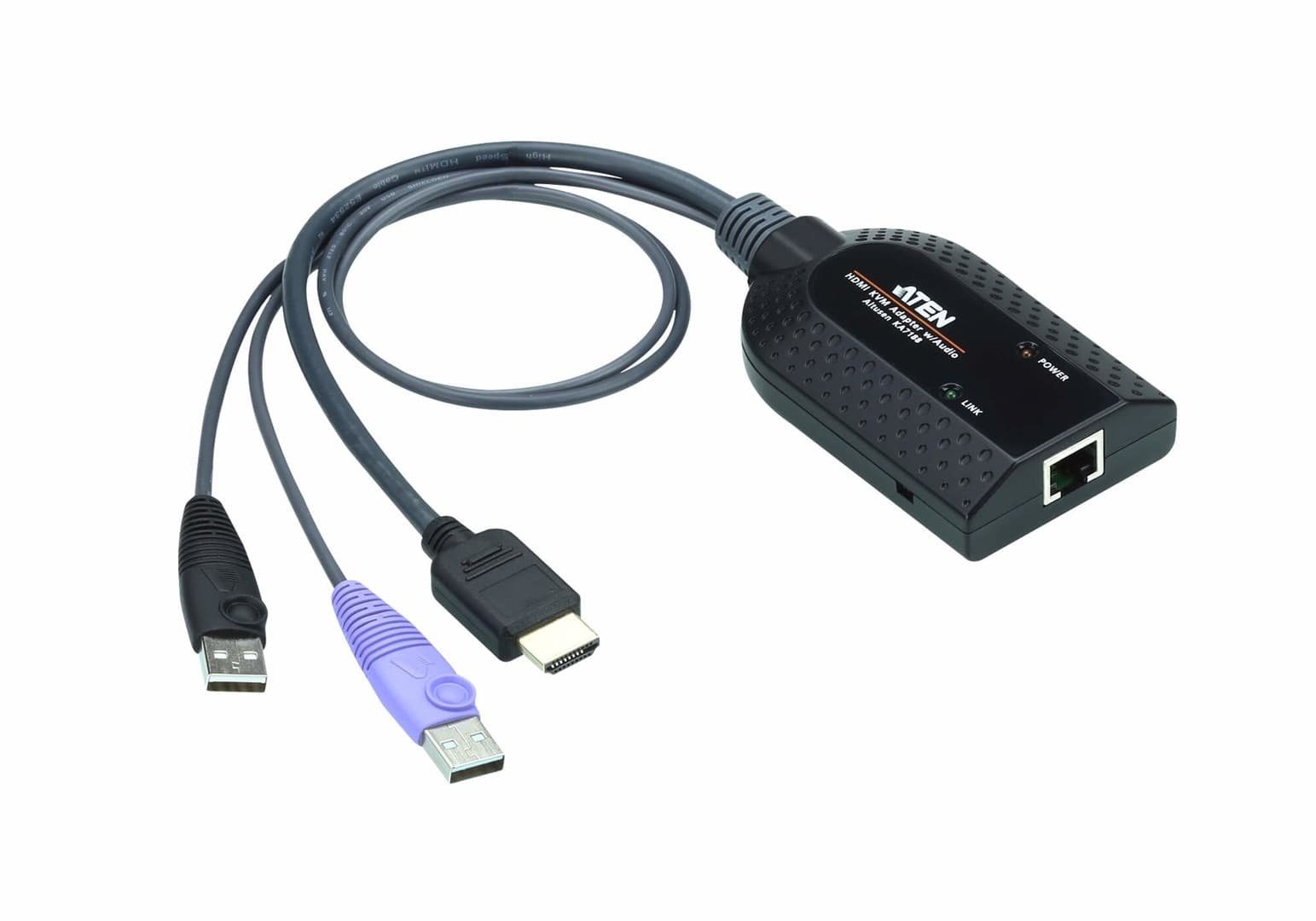 Kabel KVM ATEN KA7188-AX Czarny, Metaliczny, Fioletowy