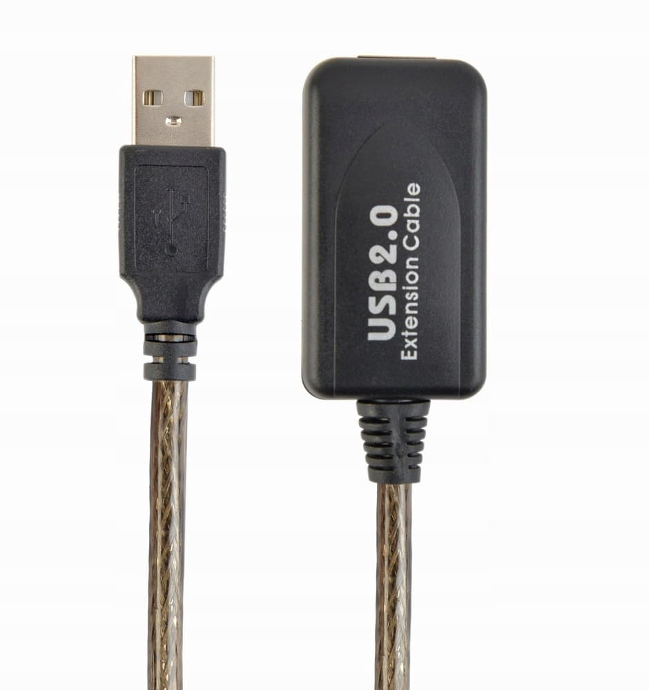 Kabel przedłużający USB 2.0 A męski - A żeński 5 m czarny