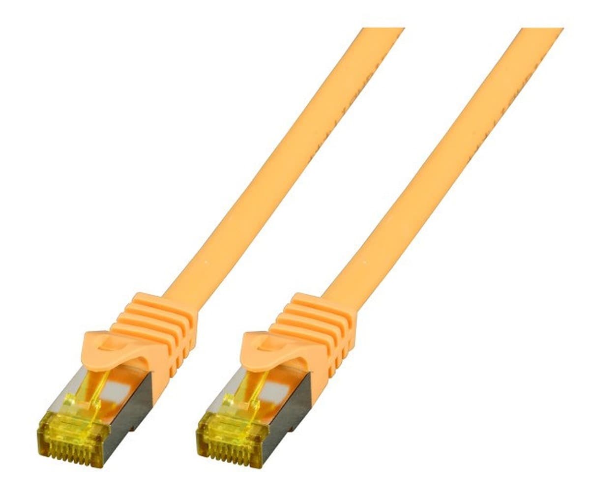 Kabel sieciowy EFB RJ45 Patchcord S/FTP Cat.6A LSZH Cat.7 Rohk. 30m żółty
