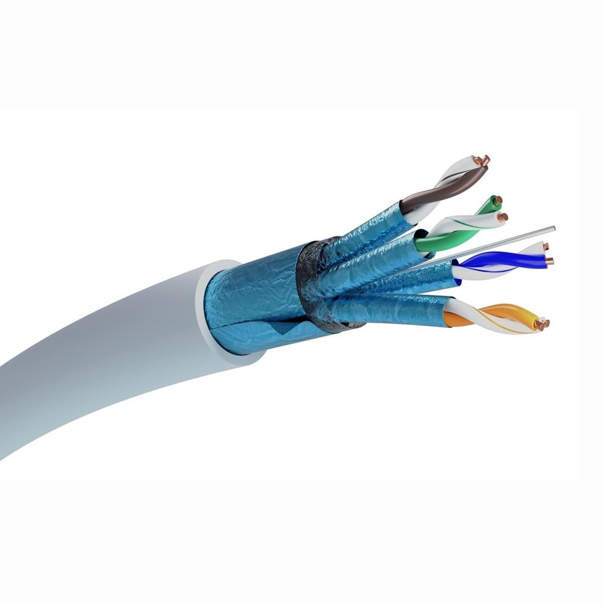 Kabel sieciowy EXTRALINK CAT6A FFTP (F/FTP) Indoor, 305m