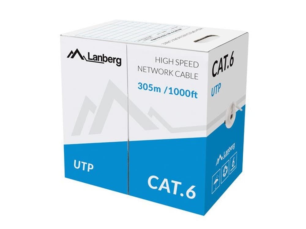 Lanberg kabel sieciowy UTP kat. 6 305m szary