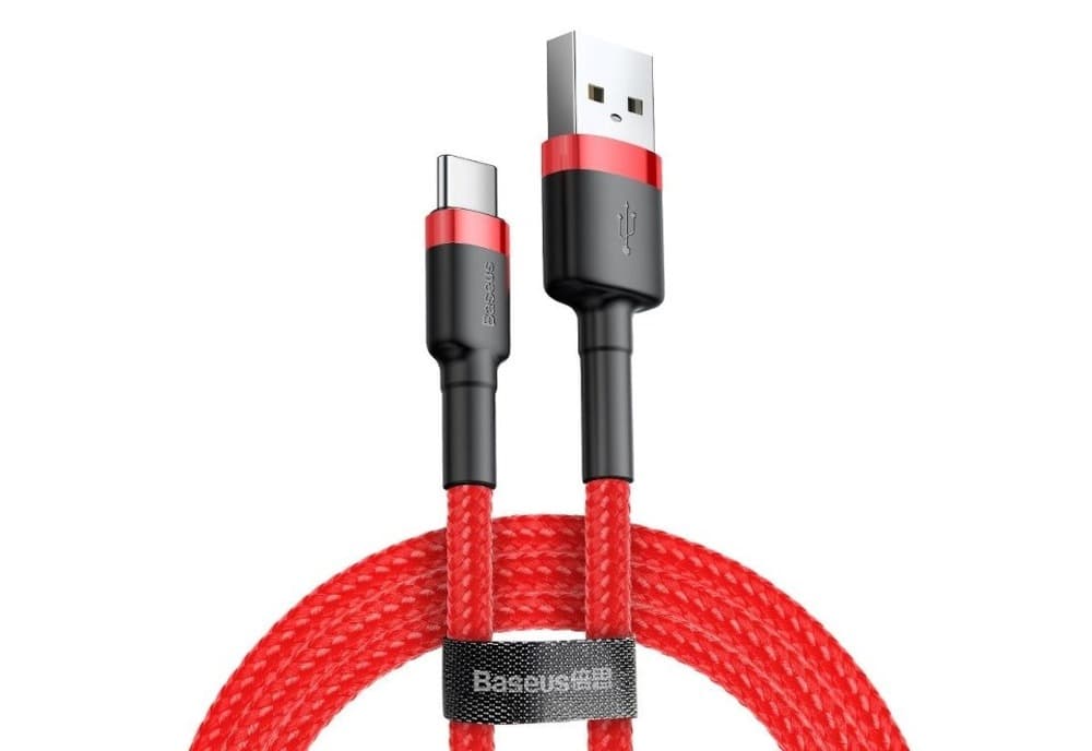 Kabel USB 2.0 do USB typu C Baseus Cafule 2 m czarno-czerwony