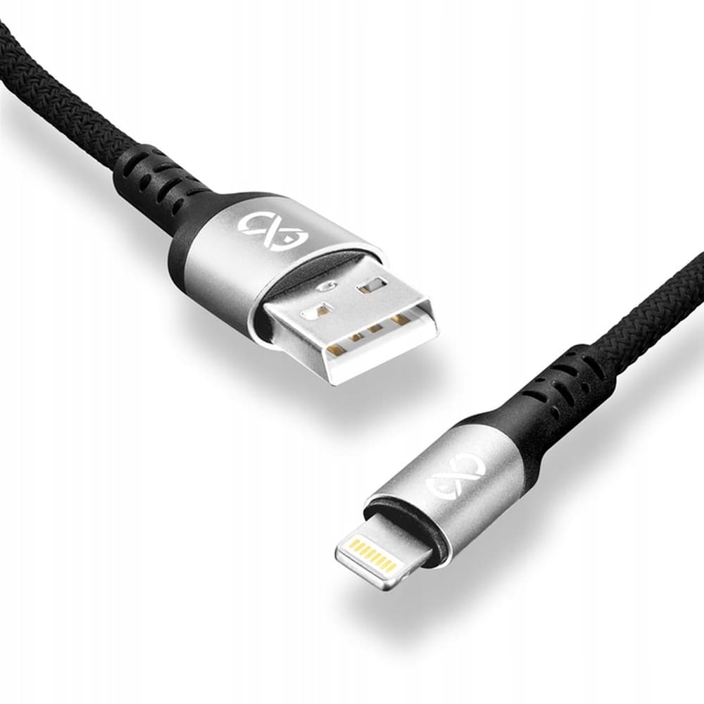 Kabel USBA-Lightning eXc BRAID,1.2m,czarny