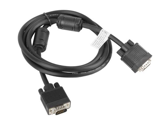 Kabel VGA Lanberg 1,8 m (D-Sub 15-pin Męski - Męski) czarny