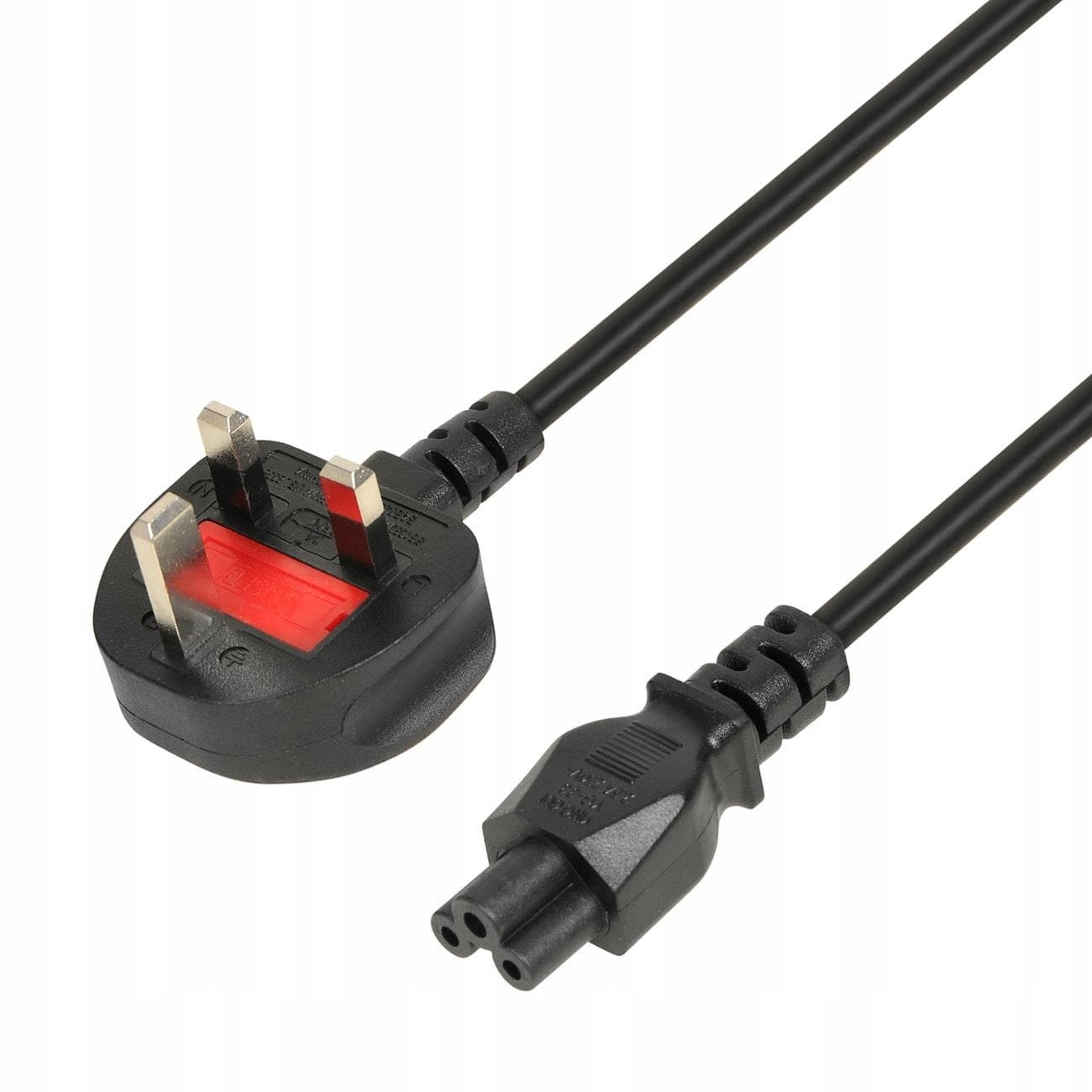 Kabel zasilający I-Box do notebooków koniczynka VDE 3x0,75mm miedź wtyczka UK