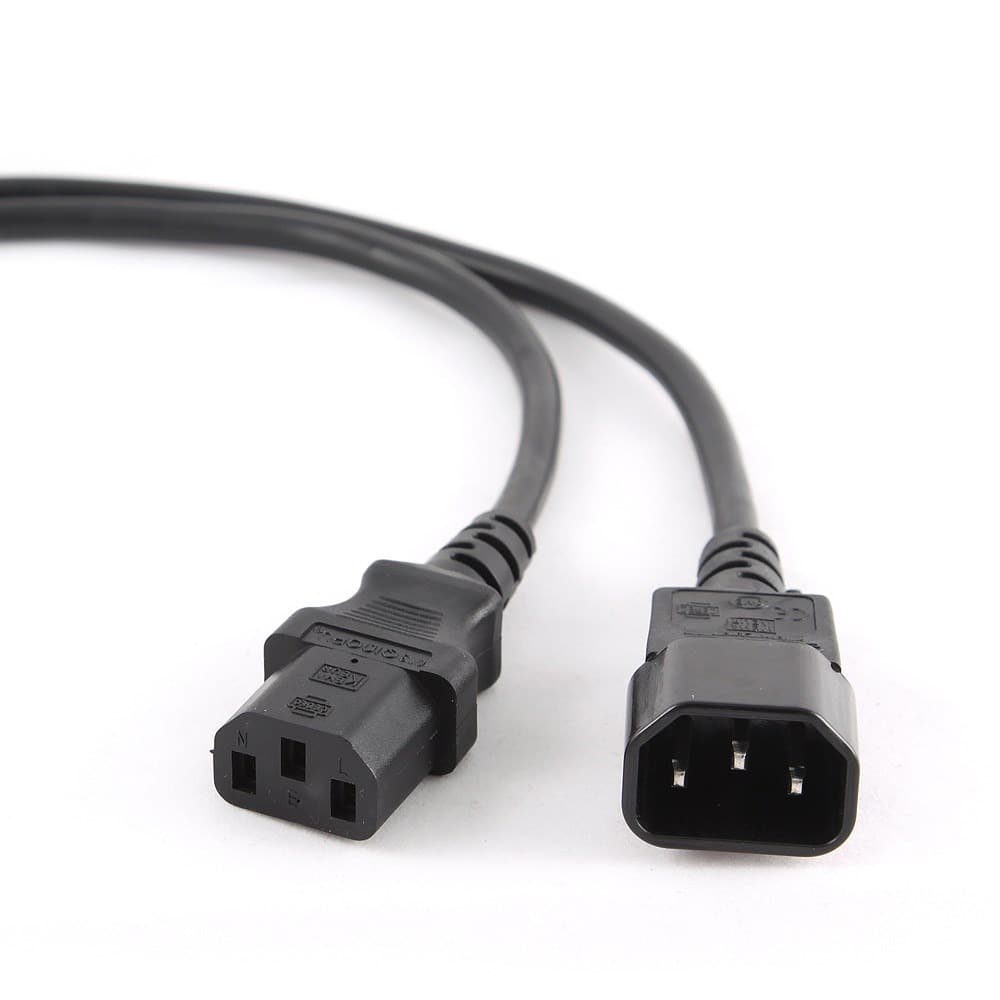 Kabel zasilający IEC C13 - IEC C14 1.8m czarny Gembird