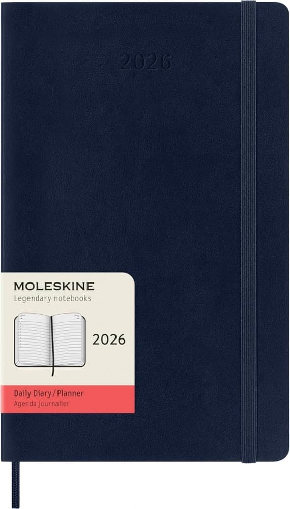 Kalendarz 2026 L Moleskine dzienny miękka oprawa Sapphire Blue 13x21cm