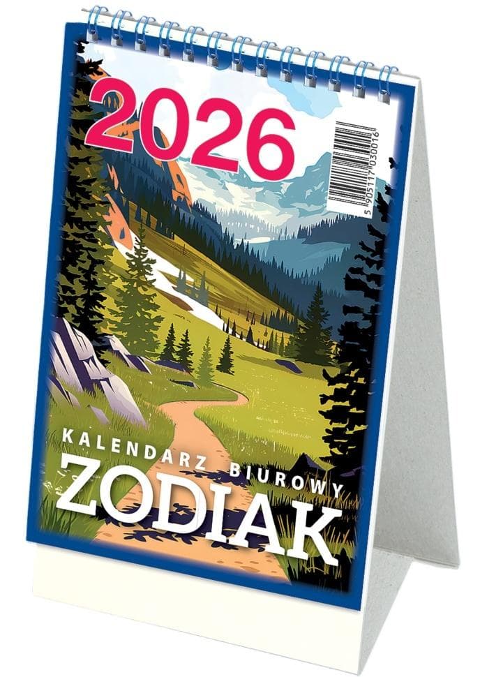 Kalendarz Zodiak 2026 biurkowy format 118 x 193 mm