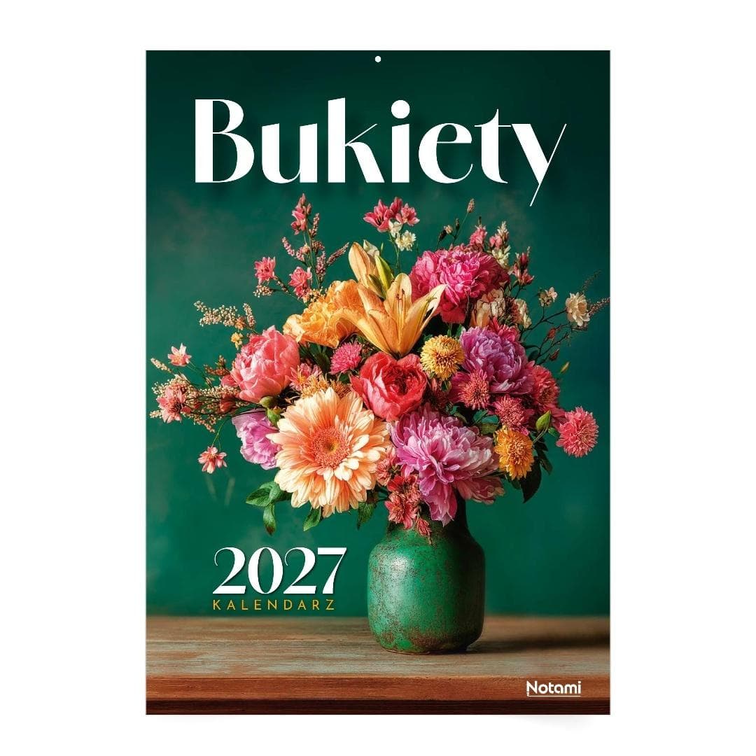 Kalendarz ścienny 2027 A4 Bukiety miesiąc na stronie Notami