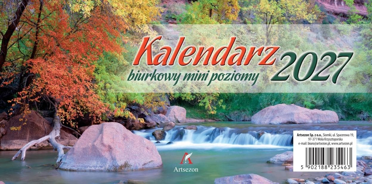 Kalendarz biurkowy mini poziomy Artsezon 2027