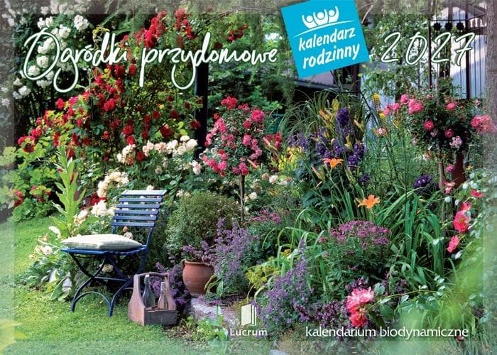 Kalendarz 2027 ścienny rodzinny Ogródki przydomowe 28 x 20 cm
