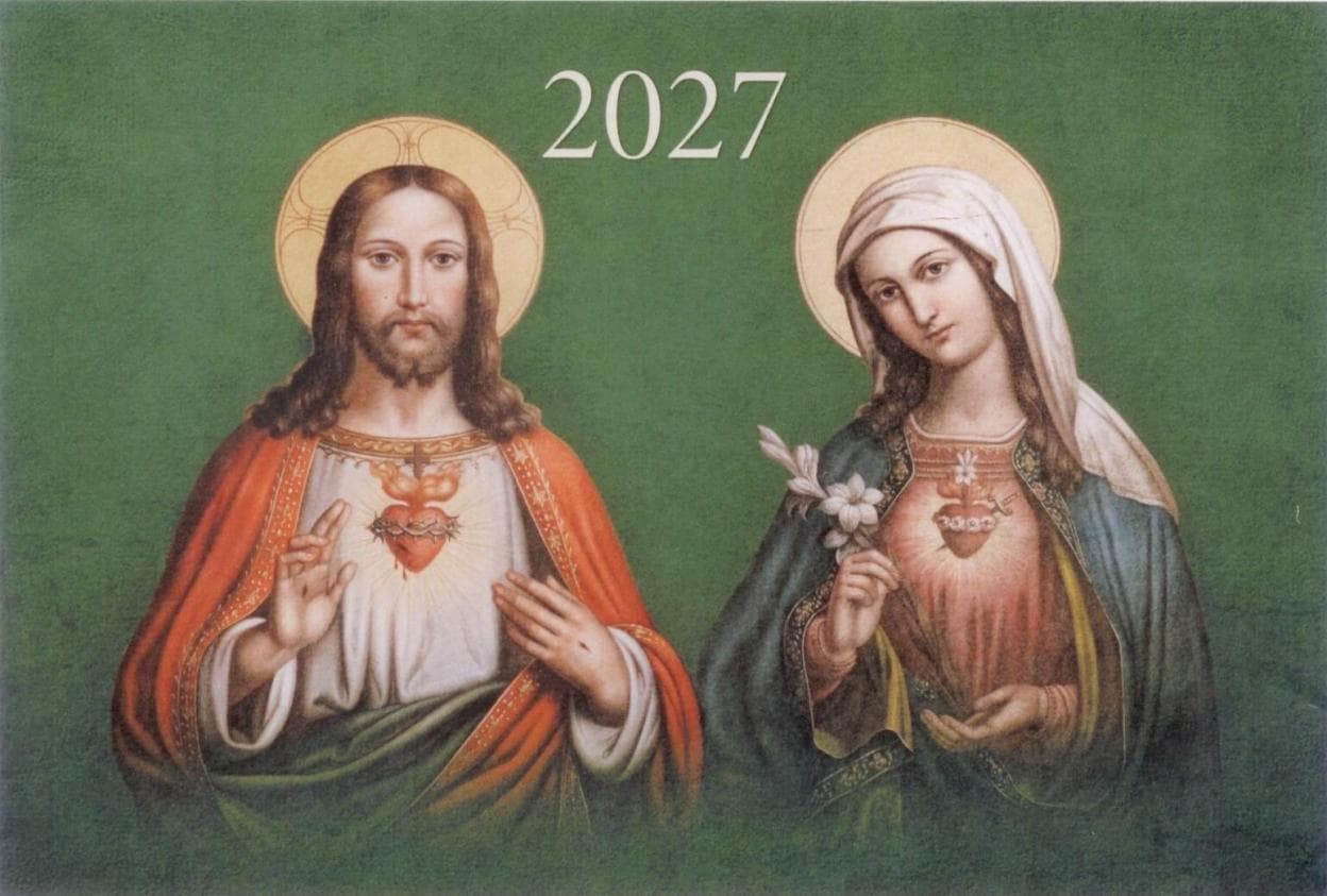 Kalendarz 2027 trójdzielny Serce Jezusa ścienny Wydawnictwo Diecezjalne Sandomierz