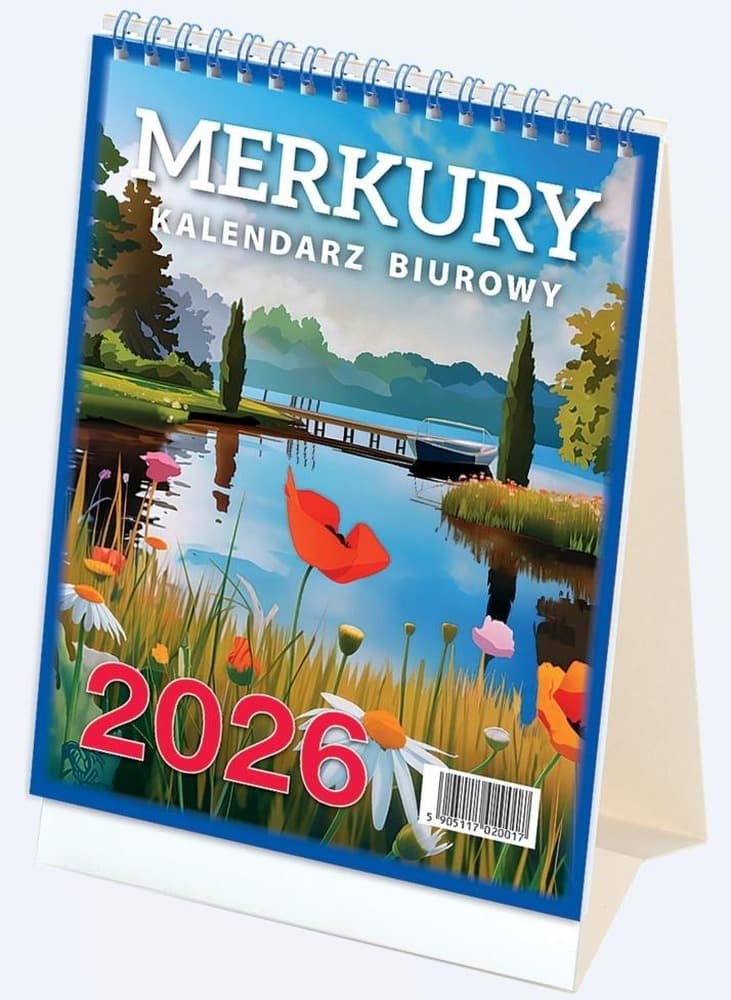 Kalendarz Merkury 2026 biurowy układ tygodniowy