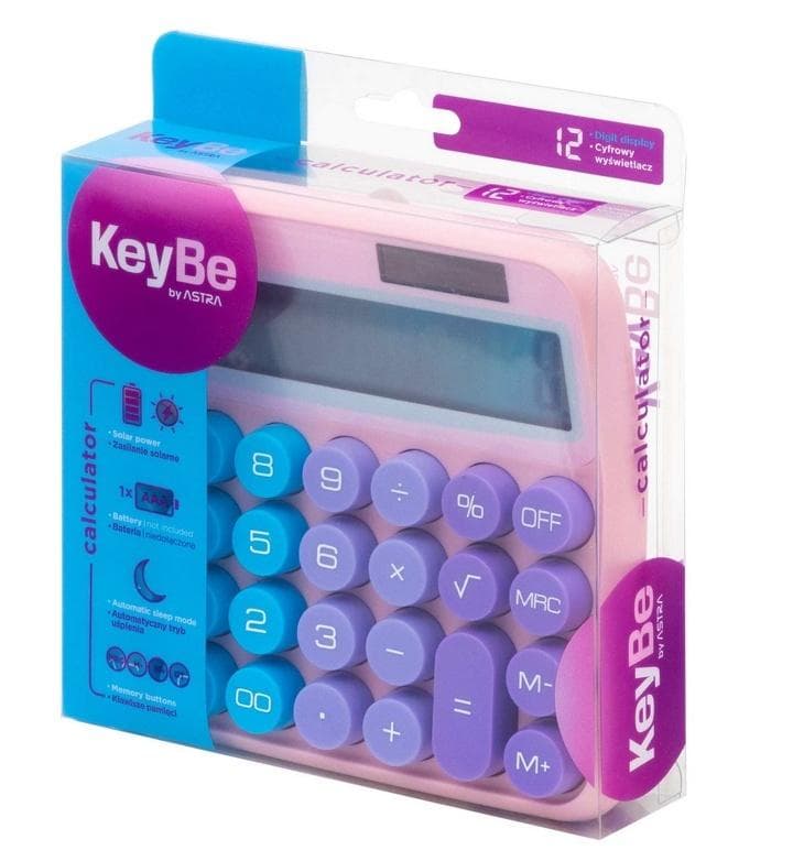 Kalkulator biurkowy 12-cyfrowy Pastel Line z wyświetlaczem LCD