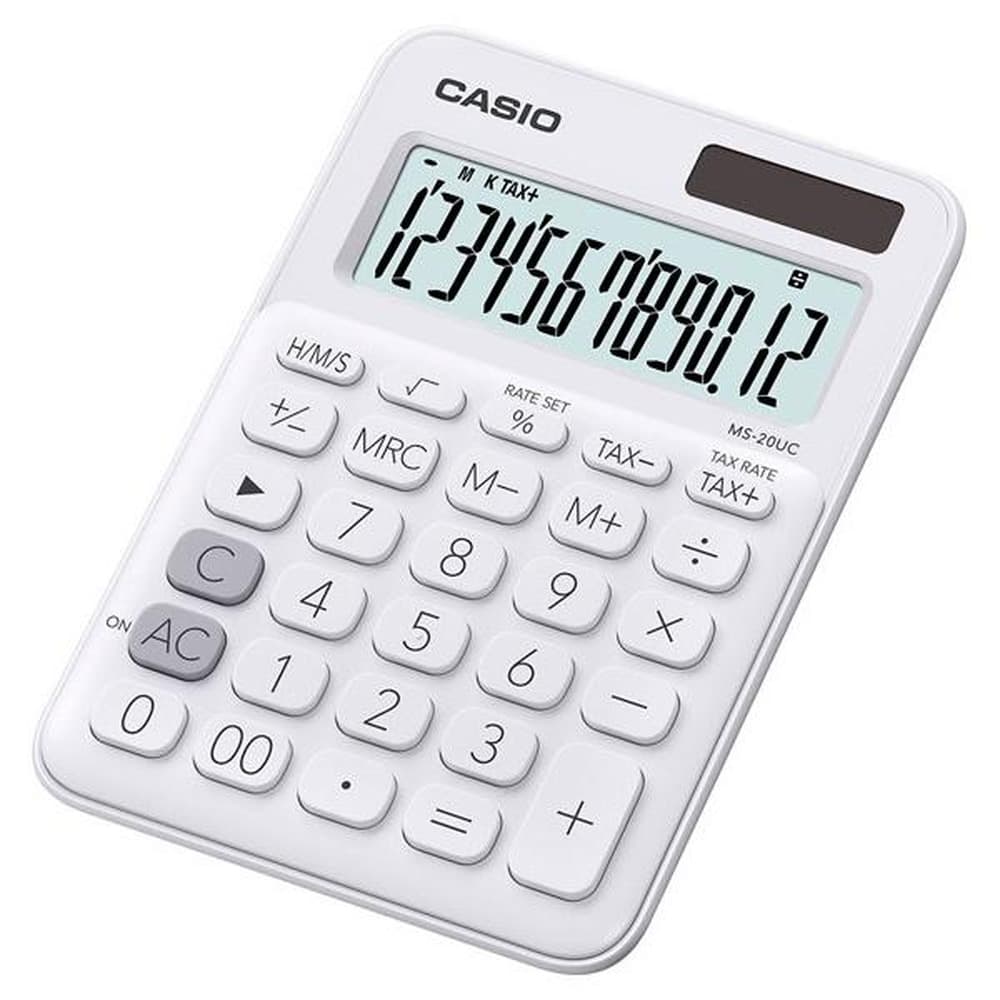 Kalkulator biurowy Casio 12-pozycyjny biały