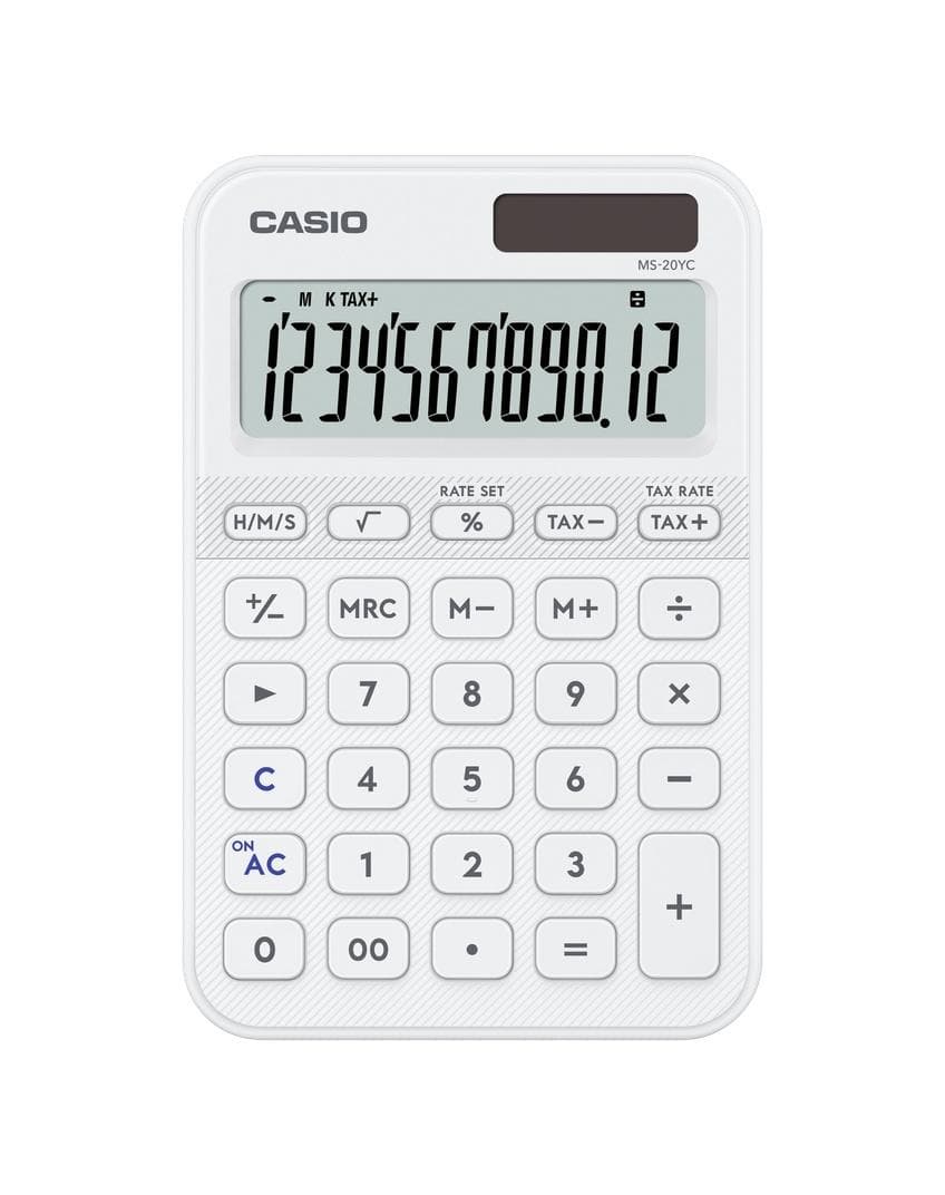 Kalkulator Casio MS-20YC-WE biały 10-cyfrowy
