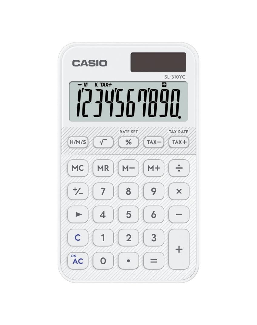 Kalkulator biurowy Casio SL-310YC-WE biały 10-cyfrowy