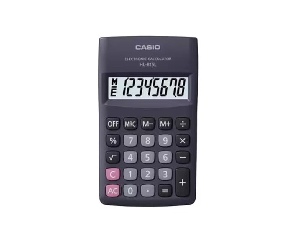 Kalkulator kieszonkowy Casio 8-cyfrowy 69,5 x 118 mm czarny