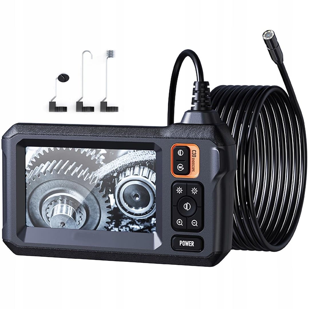 Kamera inspekcyjna warsztatowa endoskop Full HD LCD IPS 5 m do silników i rur