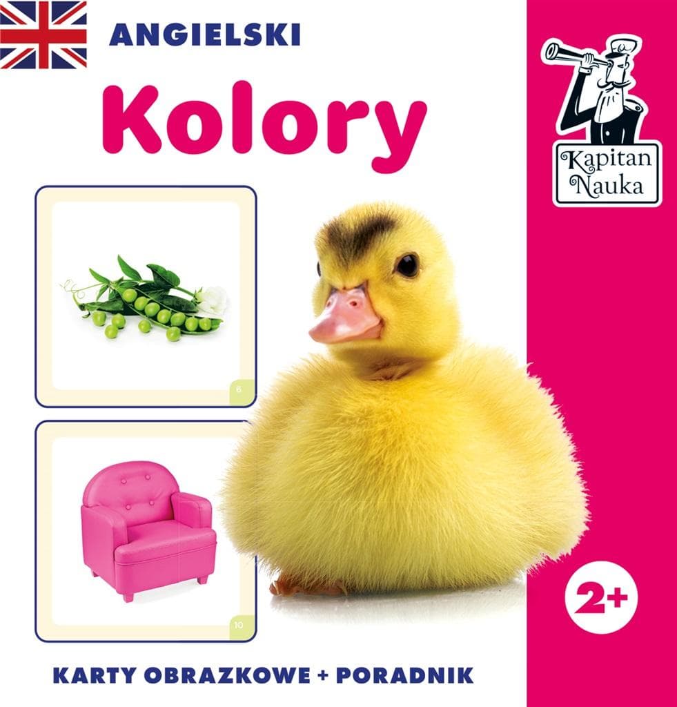 Kapitan Nauka Angielski Kolory Karty obrazkowe z poradnikiem