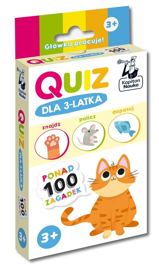 Quiz dla 3-latka. Kapitan Nauka. Ponad 100 łamigłówek