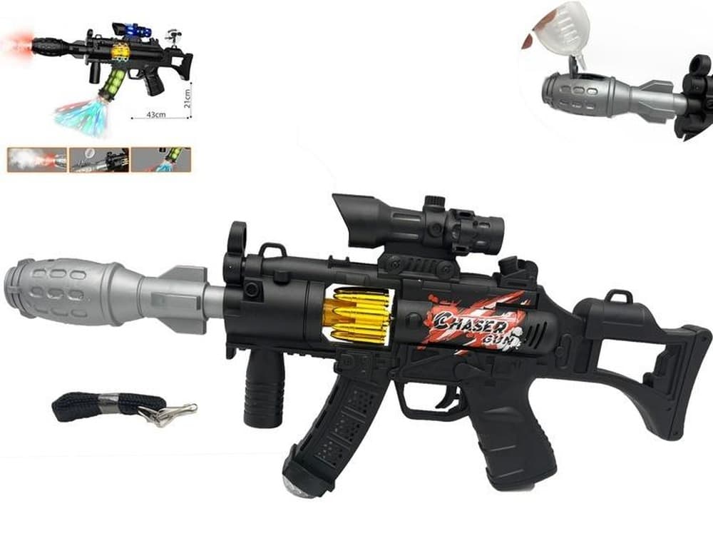 Karabin zabawkowy emitujący parę wodną 43 cm