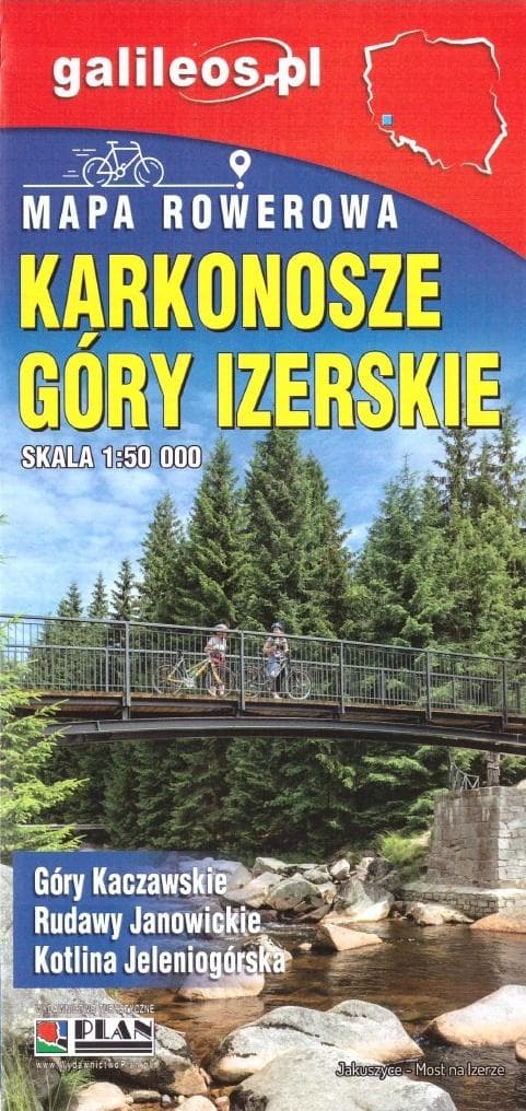 Karkonosze Góry Izerskie mapa rowerowa 2026 wydanie Plan