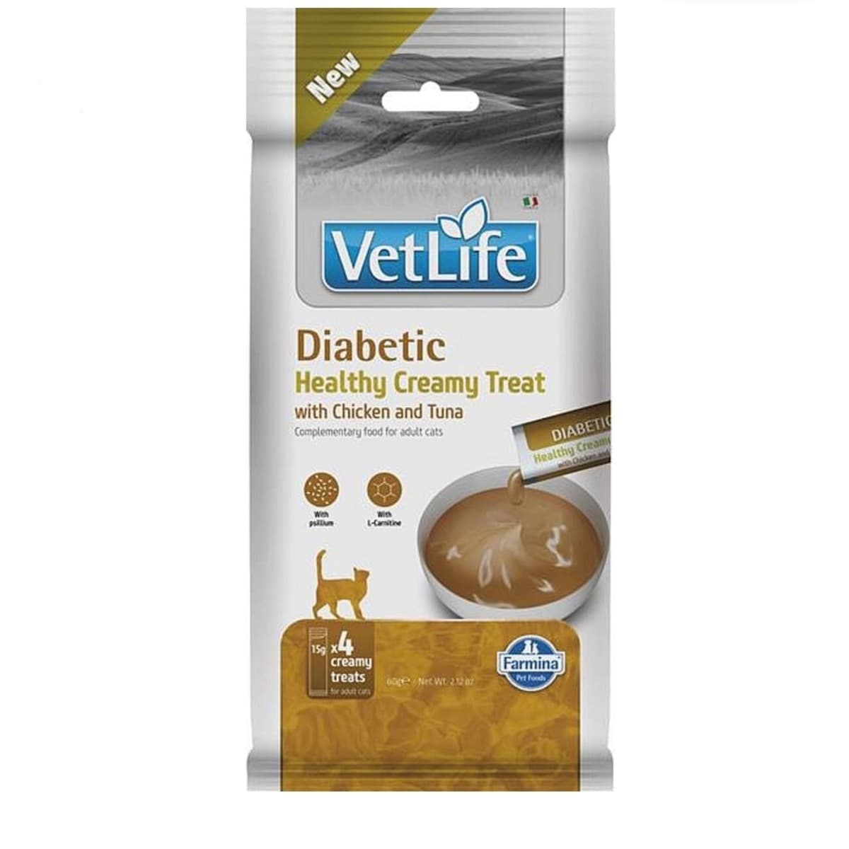 Karma mokra dla kota Farmina Vet Life Diabetic z kurczakiem i tuńczykiem 60g