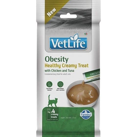 Karma mokra dla kota Farmina Vet Life Obesity z kurczakiem i tuńczykiem