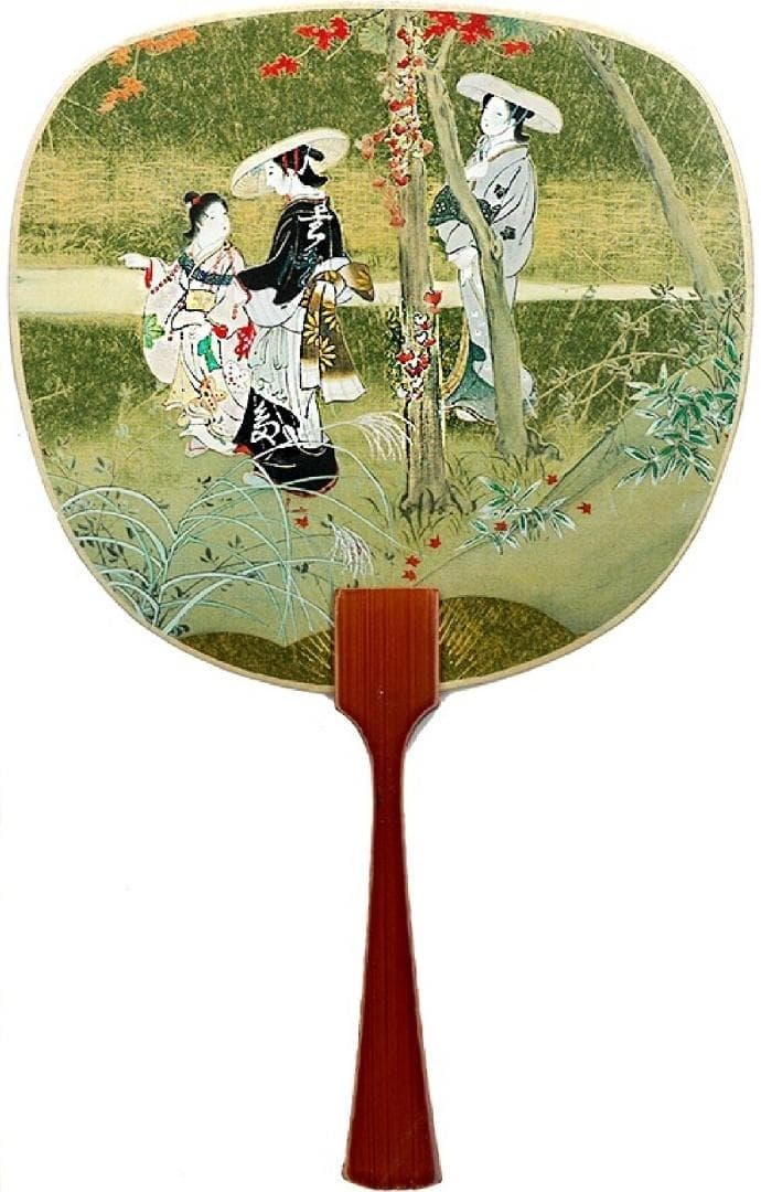 Karnet japoński z wachlarzem i kobietami 120x198 mm