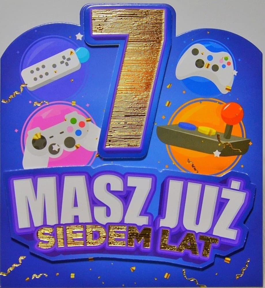 Karnet na Urodziny 3 z życzeniami