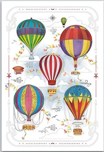 Karnet okolicznościowy 12x18 cm z kopertą Balony DaVinci B-BD 502