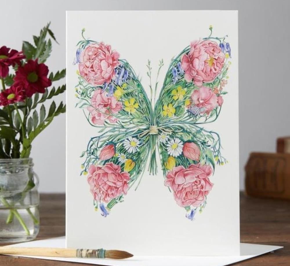 Karnet okolicznościowy B6 z kopertą Motyl DM Collection A063