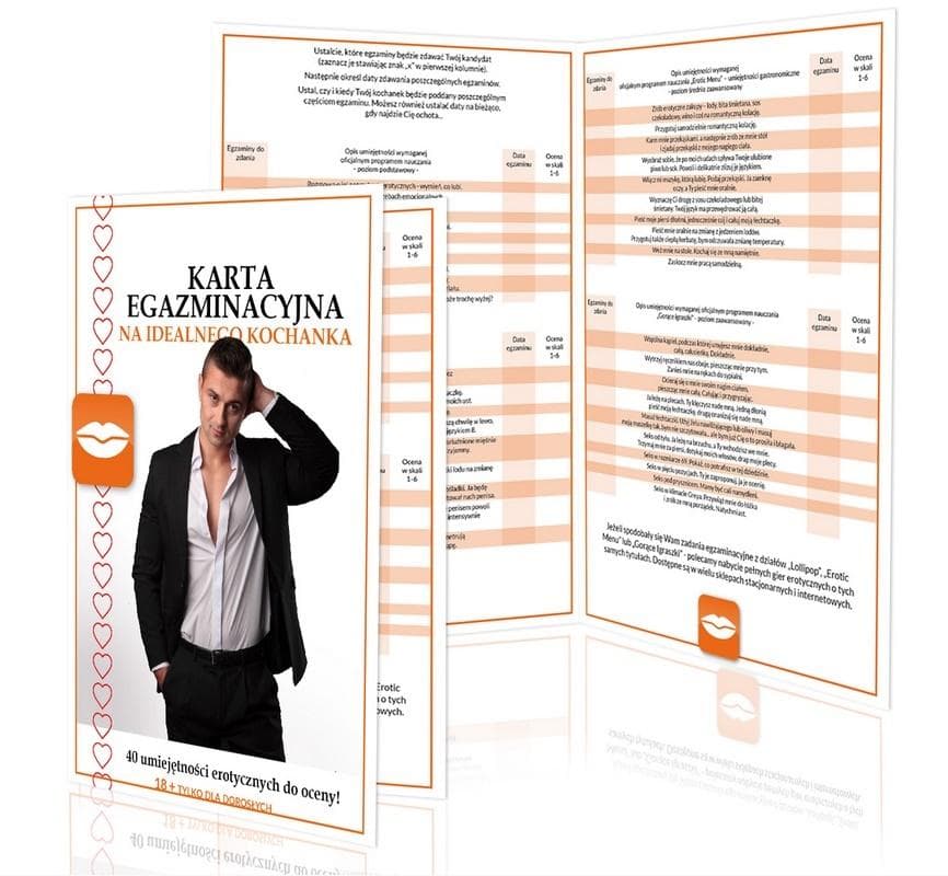 GrajmyRazem Gra Karta Egzaminacyjna dla Par Erotyczna