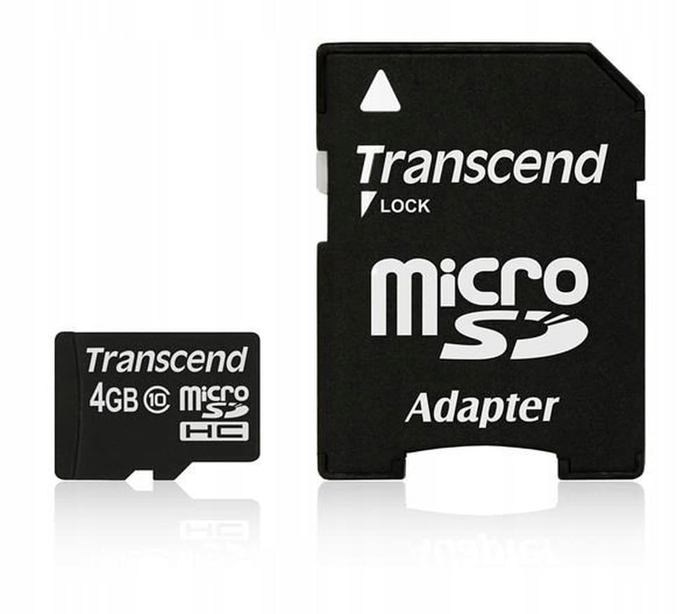 Karta pamięci microSD 4GB Transcend SDHC Class 10 z adapterem