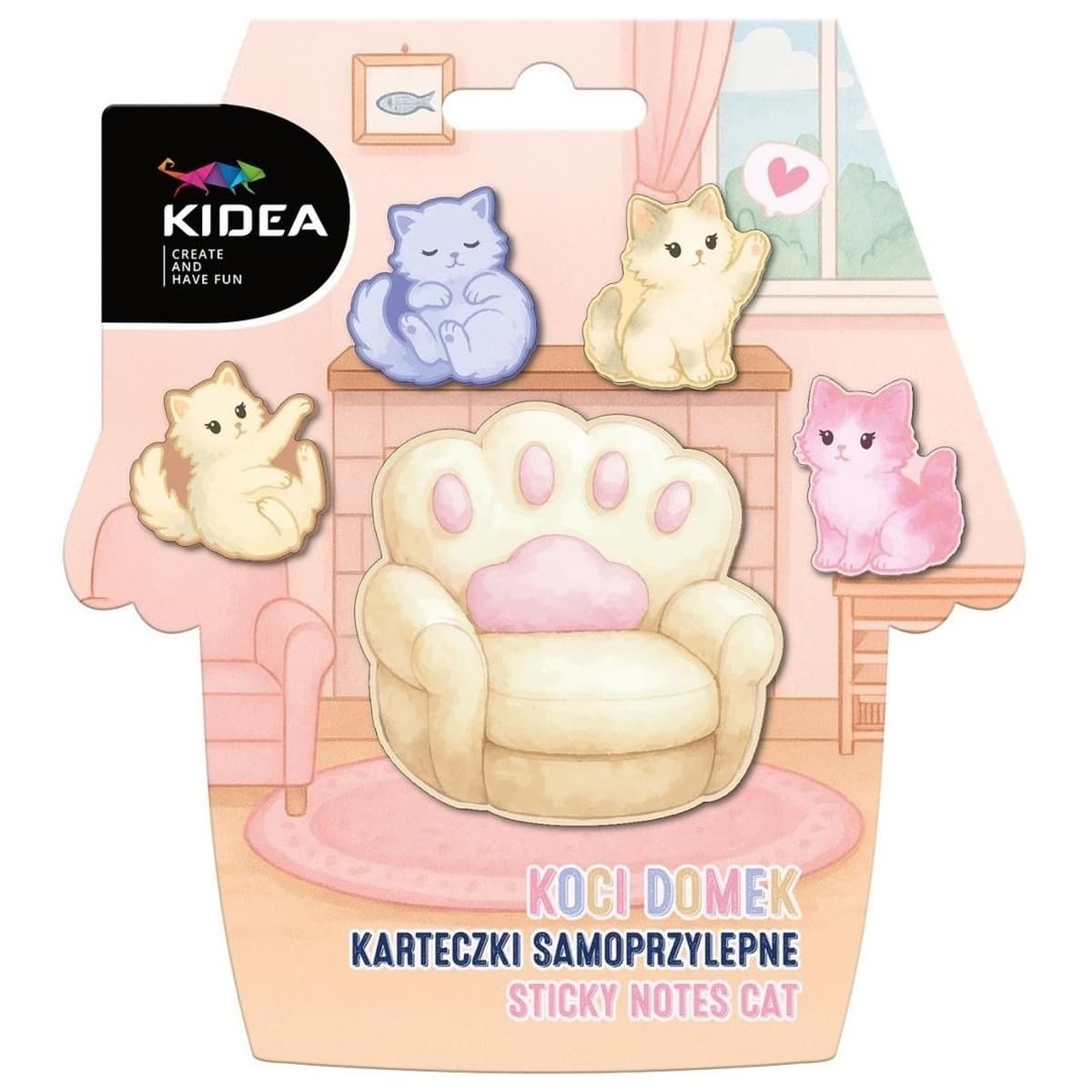 Karteczki samoprzylepne Koci domek Kidea
