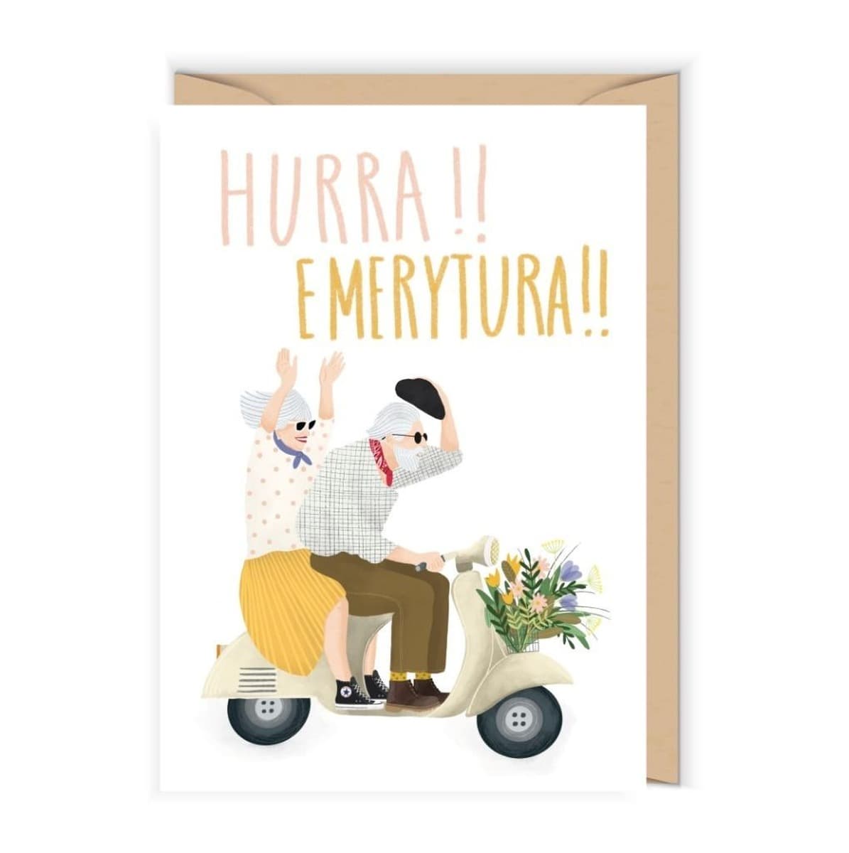 Kartka Okolicznościowa Emerytura z Kopertą