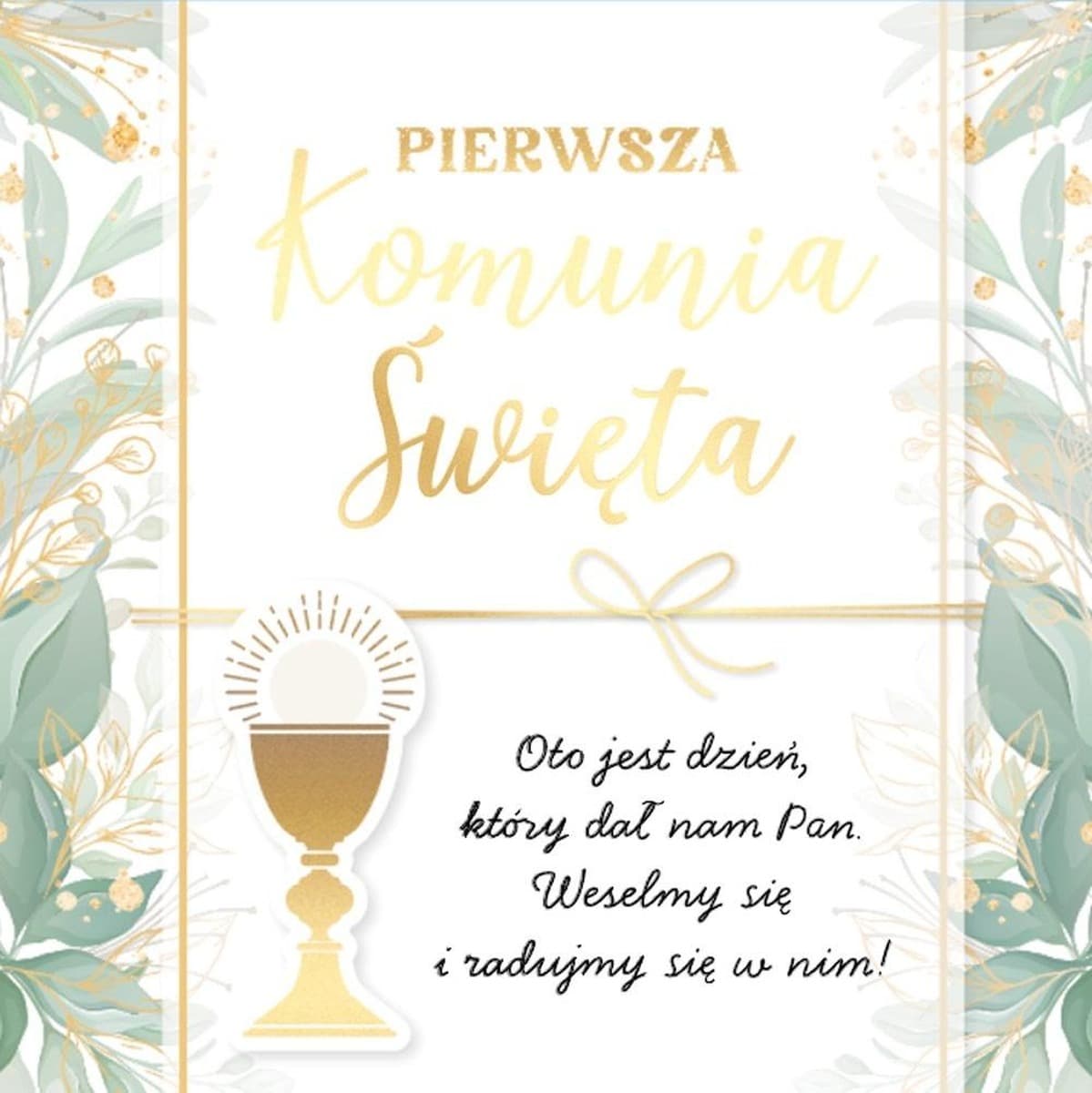Kartka okolicznościowa na I Komunię Świętą Primus
