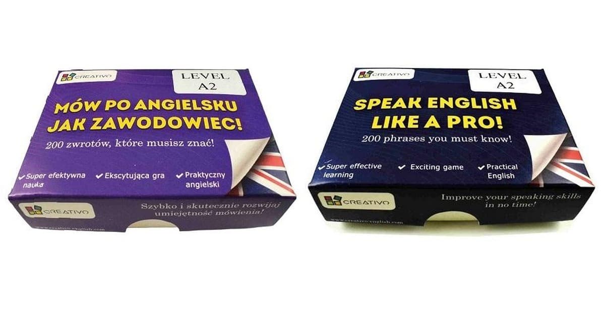 Karty do nauki języka angielskiego Creativo Mów jak zawodowiec A2