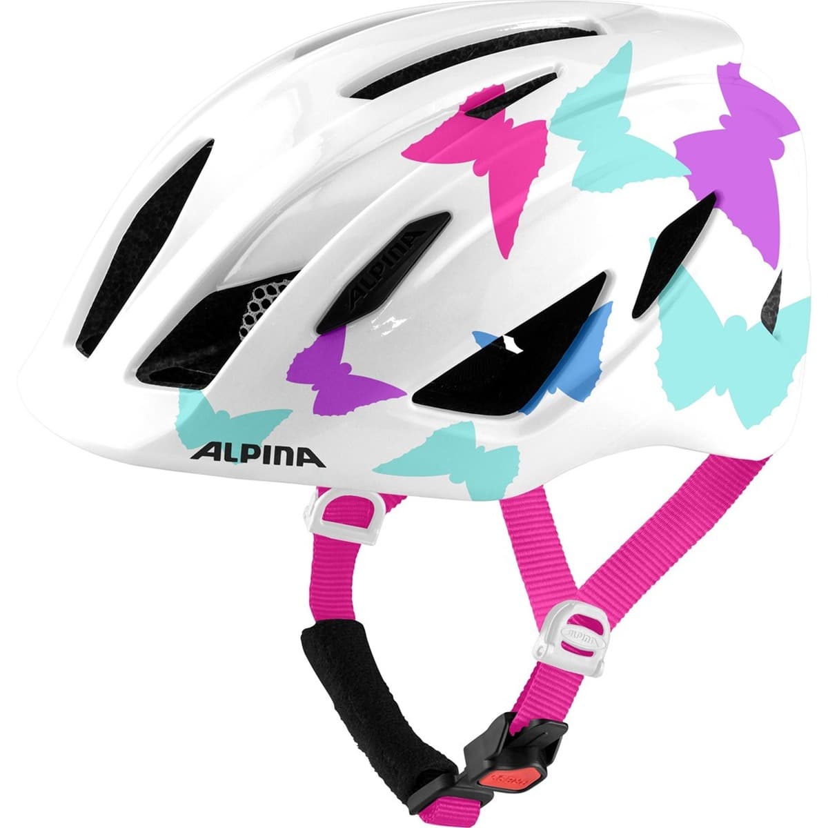 Kask rowerowy ALPINA PICO biel perłowa motyle 50-55 cm