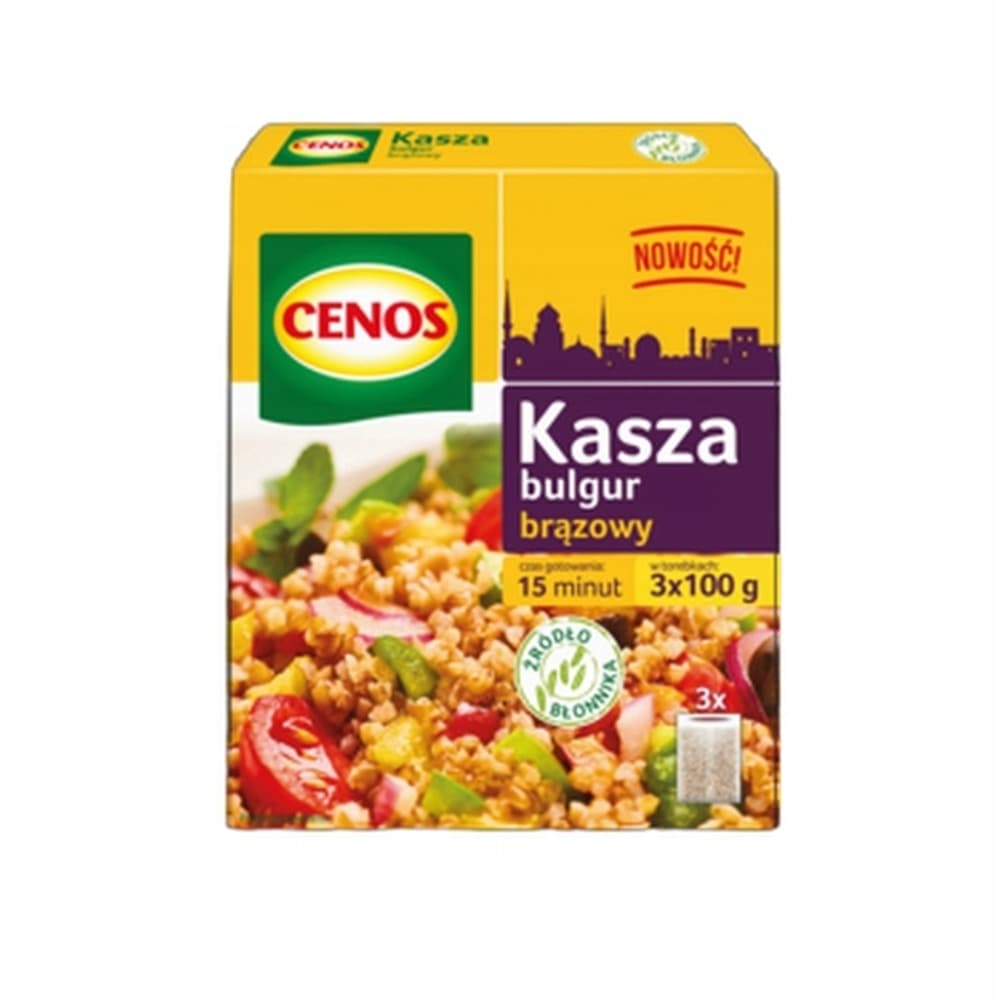 Kasza bulgur brązowy 3 x 100 g Cenos