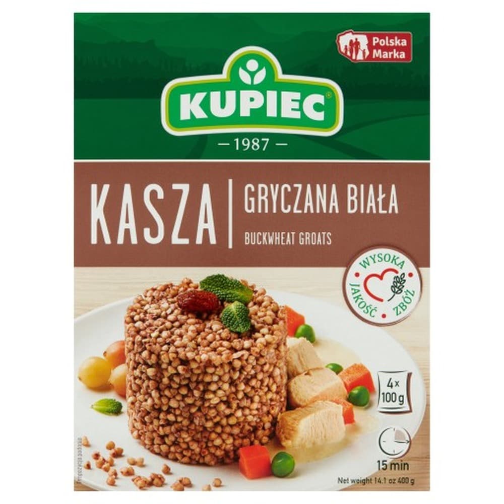 Kupiec Kasza gryczana biała 4x100 g