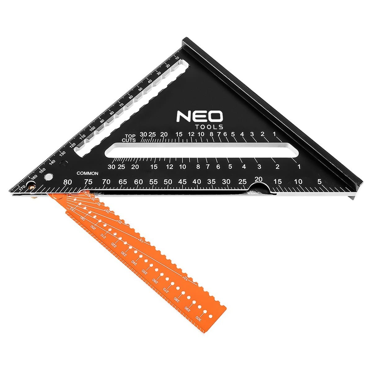 Kątownik z linijką aluminiowy 185 mm NEO