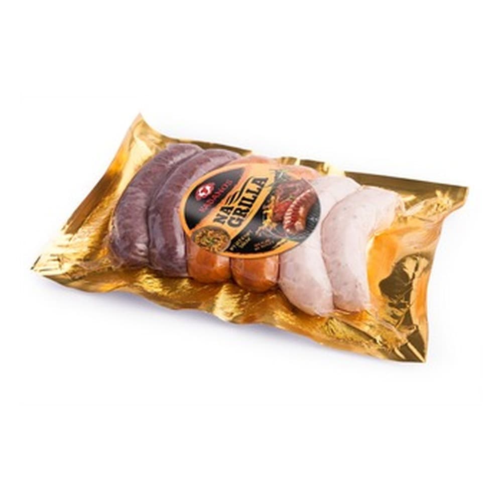 Mix grillowy wieprzowy 660 g kiełbasa biała kaszanka