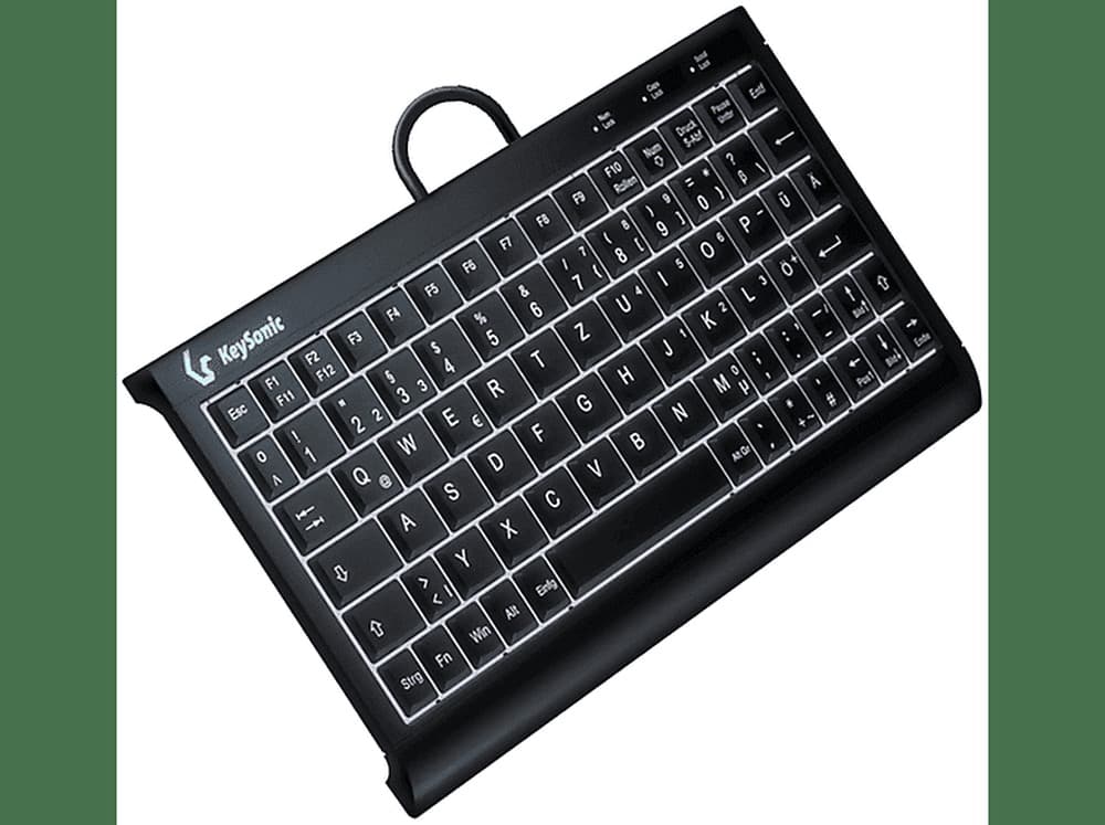 KeySonic KSK-3011ELC (DE) Klawiatura USB QWERTZ Niemiecki Czarny