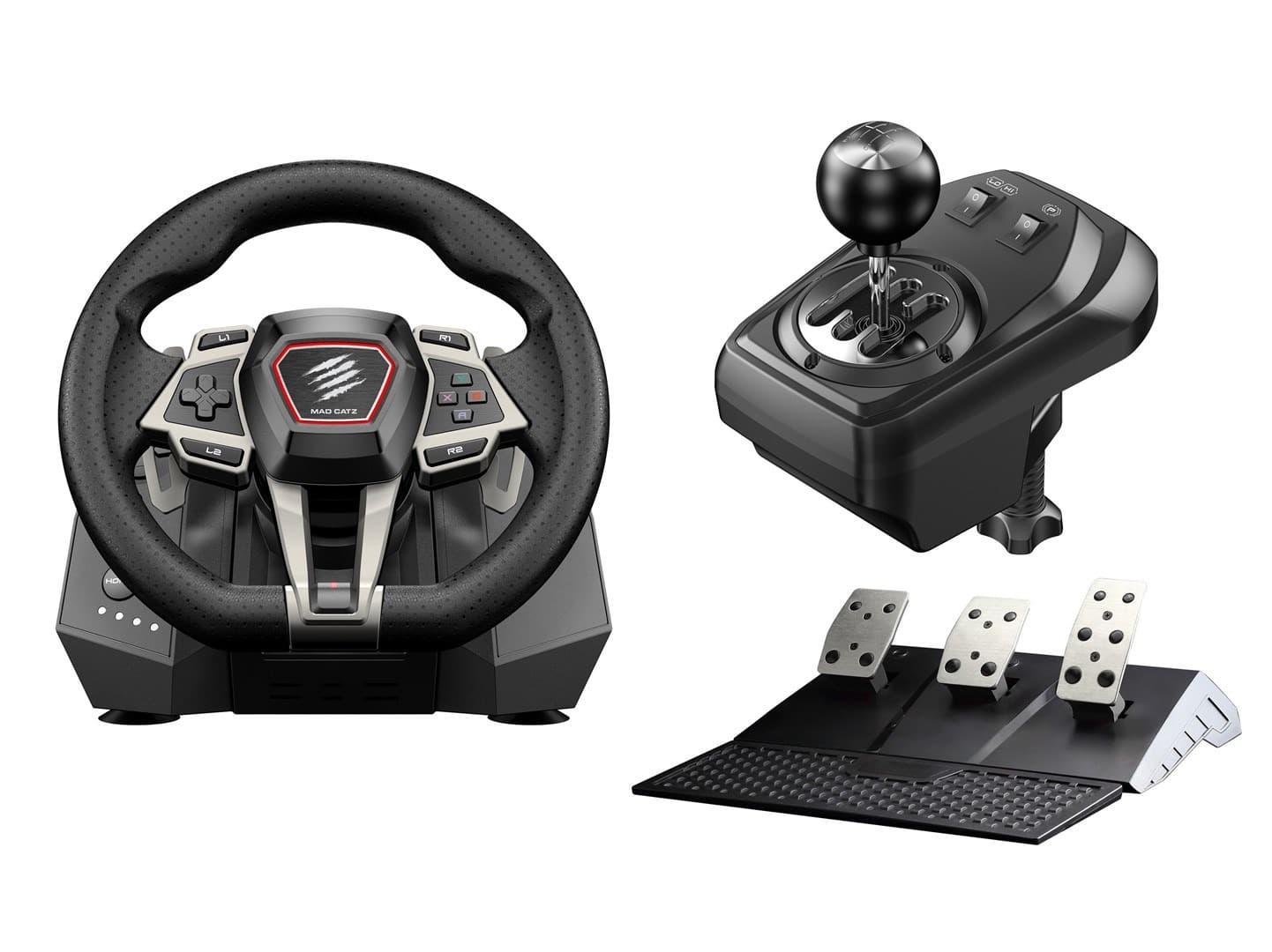 Kierownica wyścigowa Mad Catz M.2.X. Pro Racing Force Feedback Wheel z pedałami i dźwignią zmiany biegów