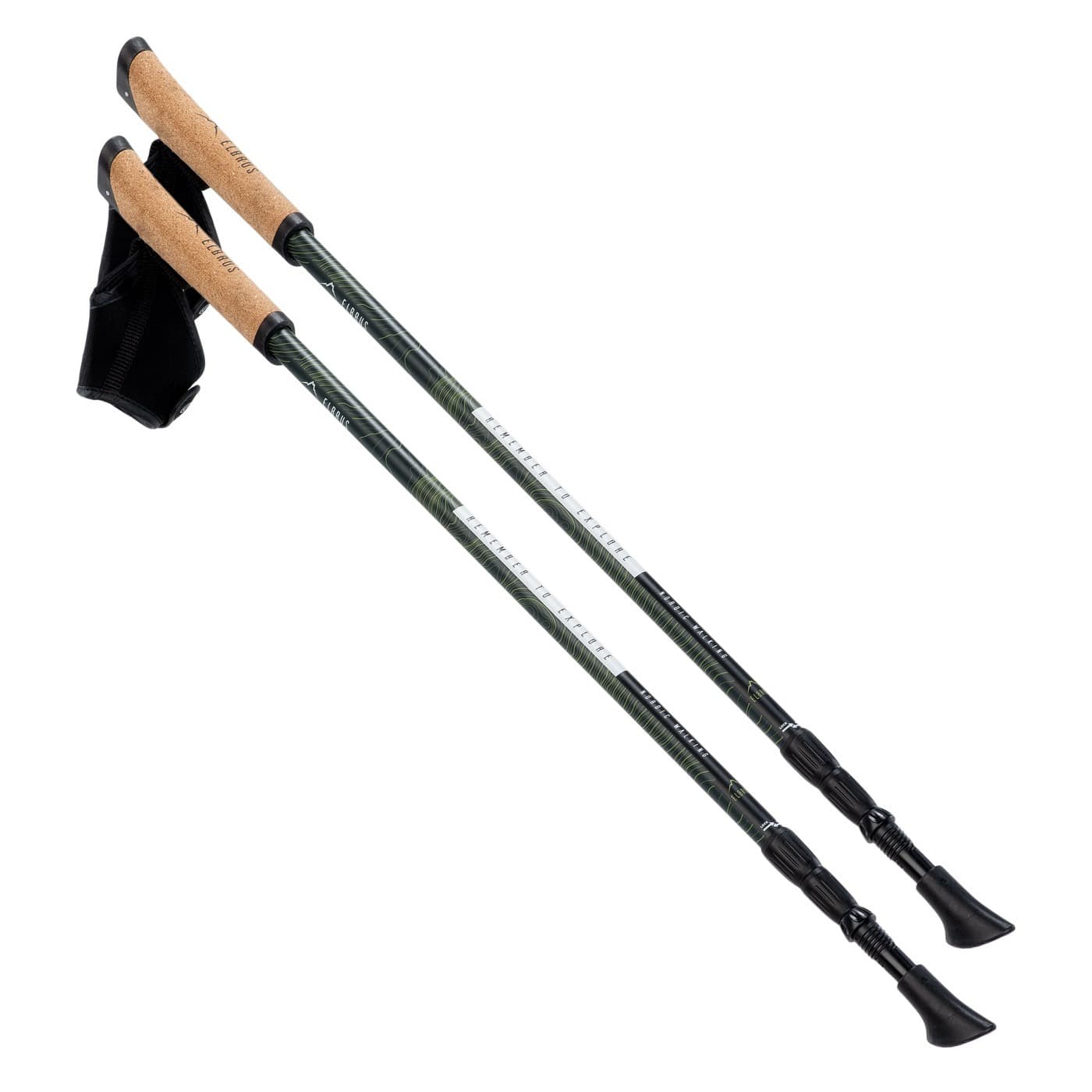 Kije nordic walking CLIOGO 70-135 cm zielone