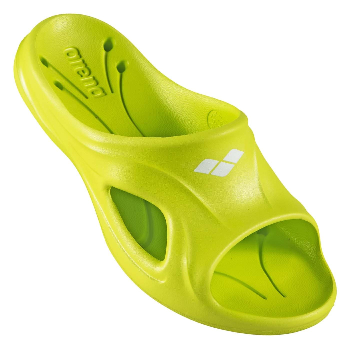 Klapki Arena Hydrosoft II Jr Hook limonkowe