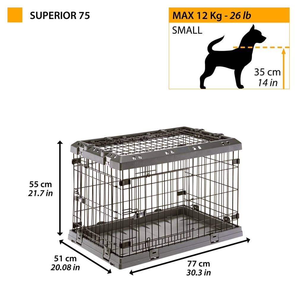 Klatka dla psa Ferplast Superior 75 - 77 x 51 x 55 cm