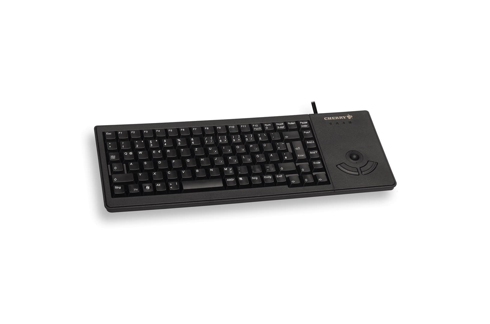 CHERRY G84-5400 XS Trackball Klawiatura USB QWERTZ Niemiecka Czarna